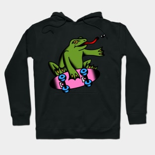 Skateboarding Frog Hoodie